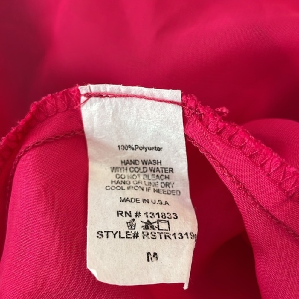 BKE Hot Pink Swim Suit Bathing Suit Coverup with Silver Piping Size Medium - Picture 6 of 7